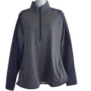 Under Armour Women Gray Qualifier Hybrid Corporate 1/4 zip Top Athletic Casual